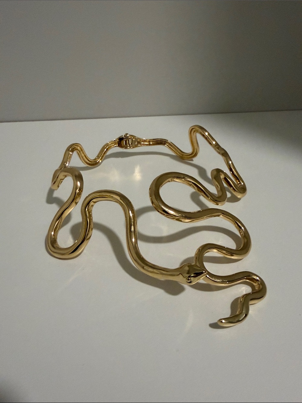 NWOT Gold Snake-Style Statement Necklace - Women's Fashion Jewelry